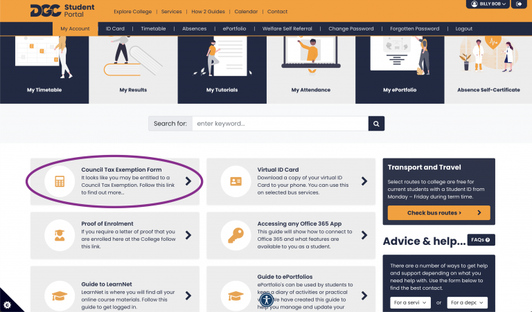 Where Can I Find The Council Tax Exemption Form DGC Student Portal