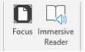 screenshot of immersive reader icon